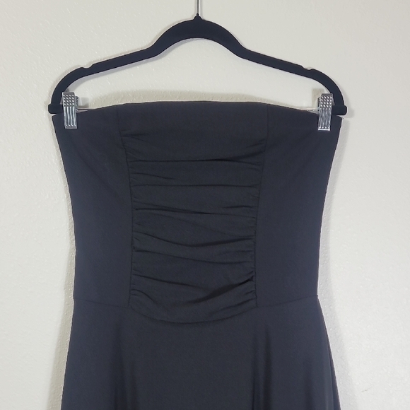 Y2K 90s Ruby Mini Strapless Dress S Black Tulle Whimsigoth Grunge Hoco Cocktail - Picture 2 of 13